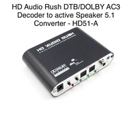 HD audio rush DTS Dolby AC3 Decoder to Active Speaker 5.1 Converter