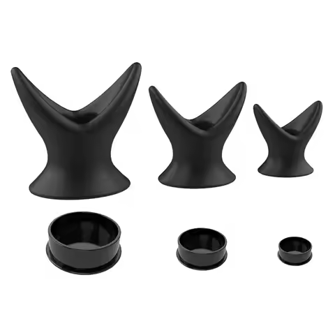 Silicone Hollow Anal Plug Stretch Expander, Soft Flexible Dilator Trainer for Beginners, Open Design