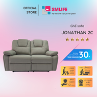 Ghế sofa đôi ngã lưng thư giãn sang trọng SMLIFE Jonathan 2C D157 x R96 x C99cm nâng hạ lưng ghế