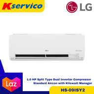 LG HS-09ISY2 1.0 HP Split Type Dual Inverter Compressor Standard Aircon with Kilowatt Manager