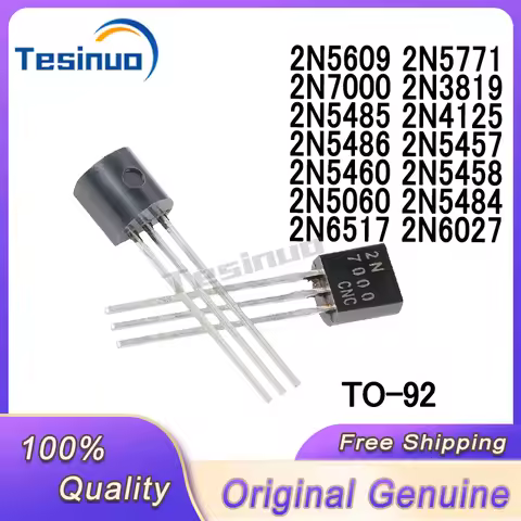 20/PCS New 2N7000 2N3819 2N4125 2N5060 2N5457 2N5458 2N5460 2N5484 2N5485 2N5486 2N5609 2N5771 2N602