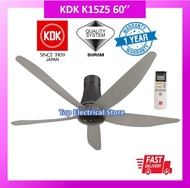 KDK CEILING FAN 60'' K15Z5 REY REMOTE CONTROL CEILING FAN 5 BLADES 9 SPEED KIPAS SILING 风扇 SIRIM