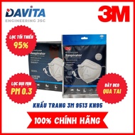 Khẩu trang 3M 9513 KN95 lọc tối thiểu 95%
