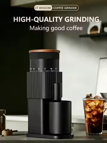 Coffee Grinder Electric Coffee Grinder Portable Coffee Bean Grinder USB Rechargeable Burr Mill Home 