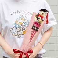 畢業花束—畢業熊+金莎小花束 /送老師 送同學 謝師宴 畢業禮物