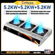 Stainless Steel Three Burner Gas Stove Home Desktop Liquefied Gas Furnace Kitchen Cooking 3 burner g