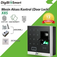 MESIN Zkteco Fingerprint X8S Access Control Machine | Card | Pin Fingerprint Door Lock Em Lock