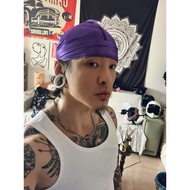 tudung ruffle tudung sukan American hiphop Street Sports Rap Quick-Drying Black Turban Durag Thicken