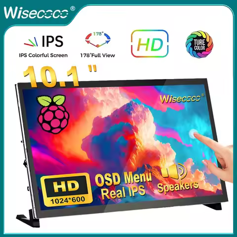 7"/10.1" Portable Raspberry Pi Screen Touchscreen 1024x600 HDMI Portable Monitor for Raspberry Pi 5/