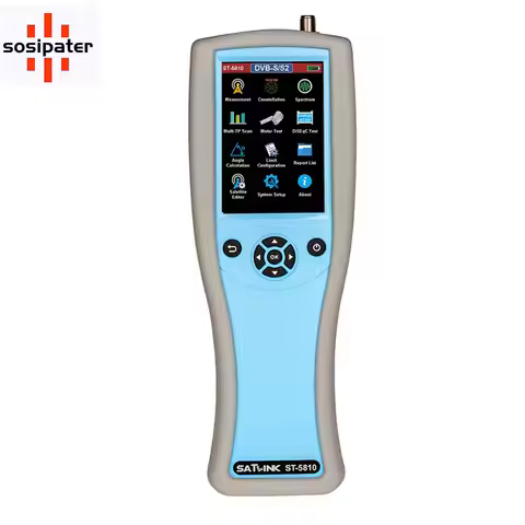 DVB-S/S2, DVB-T/T2 ISDB-T/S/C, ATSC 1.0/3.0, DVB-C/C2, J.83 A/B/C satlink st 5810 signal Meter Satel