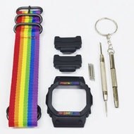 CUSTOM FIT DW-5600/GW-B5600 REPLACEMENT BEZEL AND NYLON STRAP.FREE TOOLS.