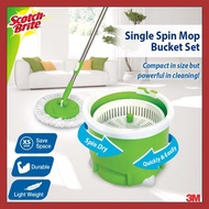 3M Scotch - Brite Single Spin Mop Bucket / 3M Single Spin Mop Refill