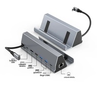 7 in 1 USB 3.0 ประเภท C Hub Docking Station 4K HDMI RJ45 พอร์ต USB 2.0 USB C Multi-hub Splitter สําห