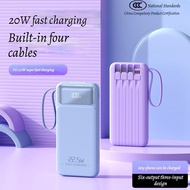 PD 20W CCC Certified Power Bank Super Fast Charging Power Bank 20000mAh Powerbank 4 in 1 Cable 3C Po
