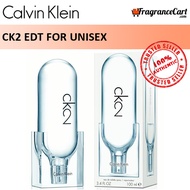 Calvin Klein CK2 EDT for Unisex Men Women (100ml) Eau de Toilette CK 2 Two [Brand New 100% Authentic Perfume/Fragrance]