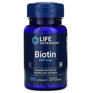 Life Extension - 生物素/維他命B7 600微克100粒膠囊 - EXP: 2026.09
