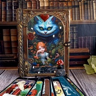 木製書盒、塔羅牌盒、愛麗絲夢遊仙境盒、瘋帽子盒、白兔