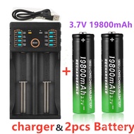 GTF lithium batteries 18650 flashlight 18650 rechargeable 3.7V 19800mAh battery for flashlight USB