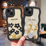 BLACK WAVE SOFTCASE CUSTOM FLOWERS FOR iphone X XS MAX XR 6 6S 6+ 7 7+ 8 8+ 11 12 13 14 DAPro Max