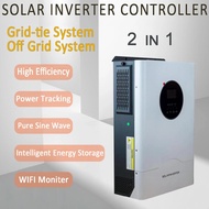 LCD MPPT Hybrid Solar Controller Inverter 2 In 1 Pure Sine Wave 3000W 5KW 6KW 10KW 220V 230V 240V fo