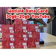 HOTLINK DATA AERO SIM CARD 30GB + 20GB YOUTUBE