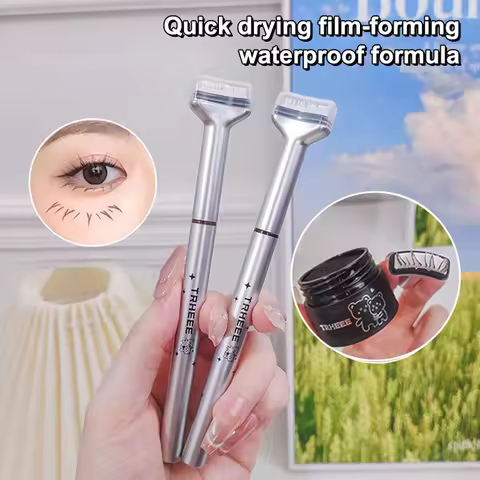 3 In 1 Dezone Lower Eyelash Stamp Pen Waterproof Sweatproof Natural Looking Eyelash Makeup Cosmetics