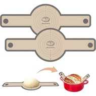 Silicone Bread Sling for Dutch Oven, 2 PCS Non-Stick & Easy Clean Reusable Silicone Bread Baking Mat