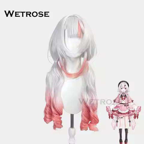 【Wetrose】In Stock Hololive JP Vtuber Nakiri Ayame Maid Cosplay Costume Twin Tails Wig