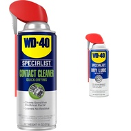 WD-40 Specialist Contact Cleaner Spray, 11 oz. & Specialist Dry Lube with SMART STRAW SPRAYS 2 WAYS,