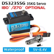 RC Servo Waterproof DS3235 35KG Coreless Servo Motor Waterproof High Torque 180/270 Degree Metal Gea