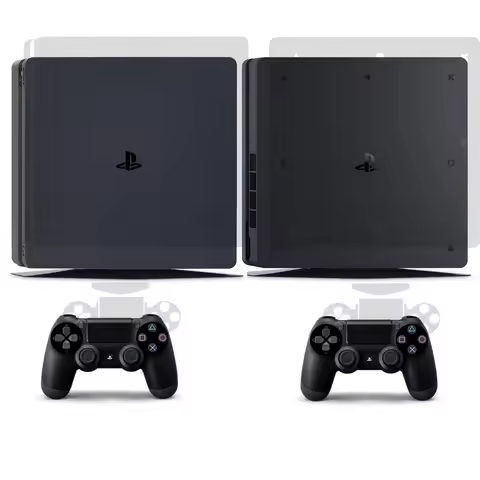 Transparent Clear Vinyl Skin Sticker for Sony PS4 Slim PlayStation 4 Slim and 2 controller Skins Sti