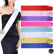 NY Bride Shoulder Strap Blank Solid Color Birthday Party Sash Wedding Award Ceremony Sash Etiquette 