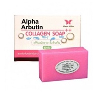 สบู่อัลฟ่าอาร์บูติน Alpha Arbutin collagen soap ขนาด 80 g. (1 ก้อน)