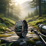 Men's Rugged Sports Smartwatch 3ATM Waterproof Bluetooth Call Heart Rate Monitor