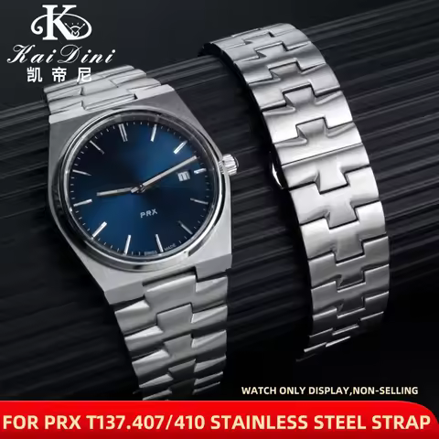 Solid Stainless Steel watchband for 1853 Tissot PRX series dedicated interface fashion steel strap T