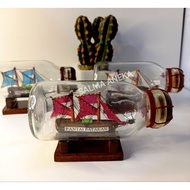 MINIATURE SOUVENIR SHIP IN GLASS BOTTLE FREE CUSTOM NAME
