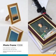 2A Picture Frame 5R/6R Wood with Gold accents Vintage Design Photo Frame Wall Decor (Y008)