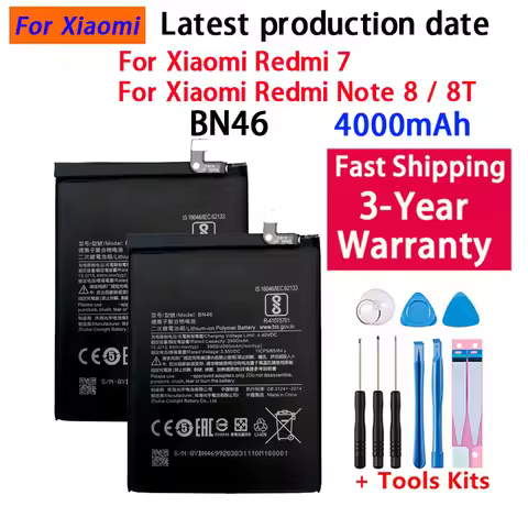 Replacement Battery BN46 4000mAh For Xiaomi Redmi Note8 Note 8T 8 Redmi 7 Redmi7 Genuine Phone Batte