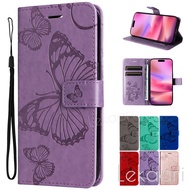 Flip Case for OPPO Reno 9 8z 7z 7 6 6z 5 5F 5z 4 4z Pro Plus Lite F21 Casing Card Holders Butterfly 