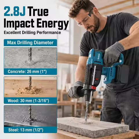 Makita DHR242 18V LXT® Li-ion Brushless Cordless Professional 2-Mode Heavy Duty Rotary Hammer Drill 
