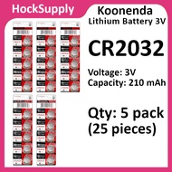 [25pcs] Koonenda CR2032 Battery Lithium Battery 3V 2032