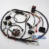 BUGGY WIRING HARNESS LOOM GY6 ENGINE 150CC QUAD ATV ELECTRIC START STATOR 8 COIL GO KART KANDI GO KA