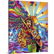 Jimi Colo Canvas Wall Art Print by Howie Green, Pop Art, Retro, Home Decor, Design Artwork, 16"x20"
