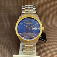 Citizen DZ5014-53L Two-Tone Gold Stainless Steel Blue Analog Men's Dress Watch