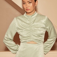 (Mid year sale starts 25 June 10 am) lookbookthesignature nyla dress sparkling pistachaio ชุดเดรสไปง