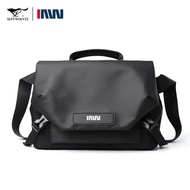 SEPTWOLVES กระเป๋าเอกสารอ๊อกซ์ฟอร์ดกันน้ำสำหรับผู้ชาย11 "ช่องใส่ Ipad ด้านกระเป๋าสะพายไหล่พาดลำตัวข้