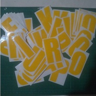 IMPACH FONT LETTER STICKER NUMBER UK HEIGHT 8 CM 1 DIGIT cool 00.3