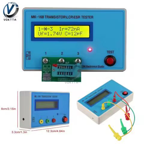 MK-168 Transistor Tester Measuring Resistance Capacitor Inductance Rlc Meter Voltage RLC NPN PNP MOS
