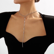 Long Y-Shaped Sexy Necklace Women Zircon Necklace