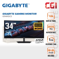 GIGABYTE 34" G34WQC2 WQHD HDR400 VA AMD FreeSync 200Hz 1ms Ergonomics Curved Gaming Monitor